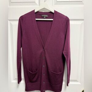 Banana Republic Burgandy Cardigan Sweater